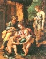 Raffael  - Bilder Gemälde - Madonna spinola