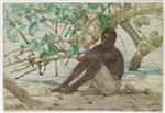 Henry Scott Tuke - Bilder Gemälde - A West Indian boy