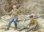 Henry Scott Tuke - Bilder Gemälde - Bailing a Spiller