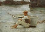 Henry Scott Tuke - Bilder Gemälde - Boy and Boat