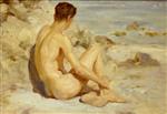 Henry Scott Tuke - Bilder Gemälde - Boy On Beach