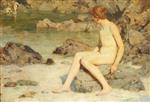 Henry Scott Tuke  - Bilder Gemälde - Cupid and Sea Nymphs