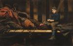 Henry Scott Tuke  - Bilder Gemälde - Dinner Time - Ambrose Rouffignac in the Sail Loft