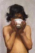 Henry Scott Tuke  - Bilder Gemälde - Drinking