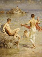 Henry Scott Tuke  - Bilder Gemälde - Gleaming Waters