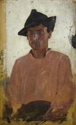 Henry Scott Tuke  - Bilder Gemälde - Italian man with hat