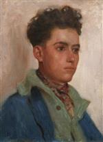 Henry Scott Tuke  - Bilder Gemälde - Portrait of a Youth