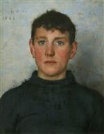 Henry Scott Tuke  - Bilder Gemälde - Portrait of Jack Rolling