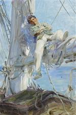 Henry Scott Tuke  - Bilder Gemälde - Sleeping Sailor