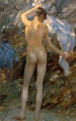 Henry Scott Tuke  - Bilder Gemälde - The Blue Jacket