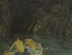 Henry Scott Tuke  - Bilder Gemälde - The cavern