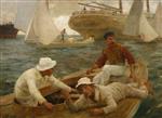 Henry Scott Tuke  - Bilder Gemälde - The Run Home