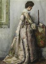 Henry Scott Tuke  - Bilder Gemälde - The silk gown