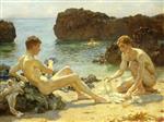 Henry Scott Tuke  - Bilder Gemälde - The Sun Bathers