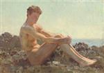 Henry Scott Tuke  - Bilder Gemälde - The Sun-bather