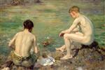 Henry Scott Tuke  - Bilder Gemälde - Three Companions