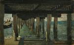 Henry Scott Tuke  - Bilder Gemälde - Under the Jetty