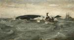Henry Scott Tuke  - Bilder Gemälde - Whale Blowing