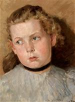 Fritz Uhde - Bilder Gemälde - Bildnis eines Mädchens