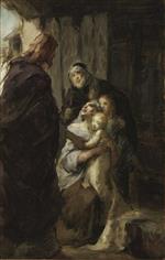 Fritz Uhde - Bilder Gemälde - Christus ein krankes Kind heilend
