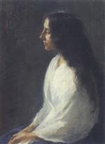 Fritz Uhde - Bilder Gemälde - Damenportrait