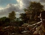 Jacob Isaackszoon van Ruisdael - Bilder Gemälde - A Forest Scene
