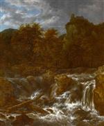 Jacob Isaackszoon van Ruisdael - Bilder Gemälde - A Waterfall