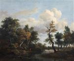 Jacob Isaackszoon van Ruisdael - Bilder Gemälde - A Wood Scene