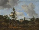 Jacob Isaackszoon van Ruisdael  - Bilder Gemälde - Country House in a Park