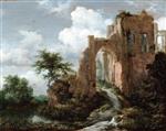 Jacob Isaackszoon van Ruisdael  - Bilder Gemälde - Entrance Gate of the Castle of Brederode