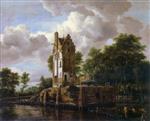 Jacob Isaackszoon van Ruisdael  - Bilder Gemälde - Huis Kostverloren on the Amstel River