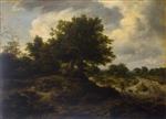 Jacob Isaackszoon van Ruisdael  - Bilder Gemälde - Landscape with a Traveller