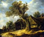 Jacob Isaackszoon van Ruisdael  - Bilder Gemälde - Landscape with an Oak