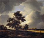 Jacob Isaackszoon van Ruisdael  - Bilder Gemälde - Landscape with Shepherds and Peasants