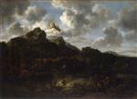 Jacob Isaackszoon van Ruisdael  - Bilder Gemälde - Mountanous Landscape
