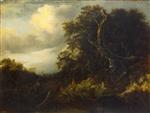 Jacob Isaackszoon van Ruisdael  - Bilder Gemälde - Road at the Dege of a Forest