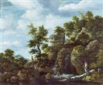 Jacob Isaackszoon van Ruisdael  - Bilder Gemälde - Rocky Landscape