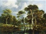 Jacob Isaackszoon van Ruisdael  - Bilder Gemälde - The Hunt