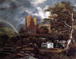 Jacob Isaackszoon van Ruisdael  - Bilder Gemälde - The Jewish Cemetery at Ouderkerk