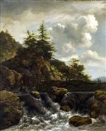 Jacob Isaackszoon van Ruisdael  - Bilder Gemälde - The Waterfall