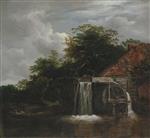 Jacob Isaackszoon van Ruisdael  - Bilder Gemälde - The Watermill