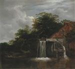 Jacob Isaackszoon van Ruisdael  - Bilder Gemälde - The Watermill