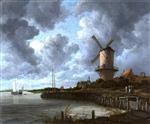 Jacob Isaackszoon van Ruisdael  - Bilder Gemälde - The Windmill at Wijk bij Duurstede