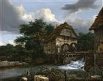 Jacob Isaackszoon van Ruisdael  - Bilder Gemälde - Two Watermills and an Open Sluice