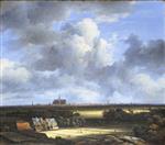 Jacob Isaackszoon van Ruisdael  - Bilder Gemälde - View of Haalem from the North-West with the Bleaching Fields in the Foreground