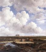 Jacob Isaackszoon van Ruisdael  - Bilder Gemälde - View of Haarlem with Bleaching Grounds