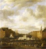 Jacob Isaackszoon van Ruisdael  - Bilder Gemälde - View of the Dam and the Damrak in Amsterdam