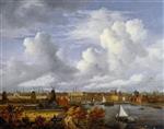 Jacob Isaackszoon van Ruisdael  - Bilder Gemälde - View on the Amstel looking towards Amsterdam