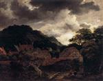 Jacob Isaackszoon van Ruisdael  - Bilder Gemälde - Village at the Wood's Edge