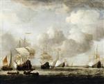 Bild:A Dutch Fleet Coming to Anchor in a Breeze